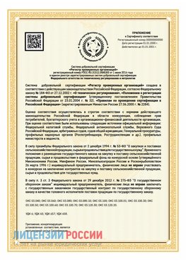 Приложение к сертификату для ИП Михайловка Сертификат СТО 03.080.02033720.1-2020